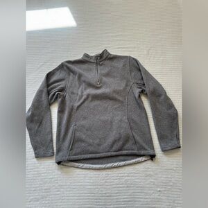 Peter Millar Charcoal Gray Half-Zip Fleece Pullover
